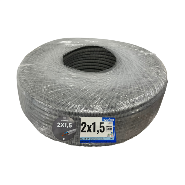 2X1,5 H07V-U + 16mm Ø SPIRAL BORULU KABLO