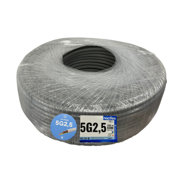 5X2.5 H07V-U + 20mm Ø SPİRAL BORULU KABLO (100M)