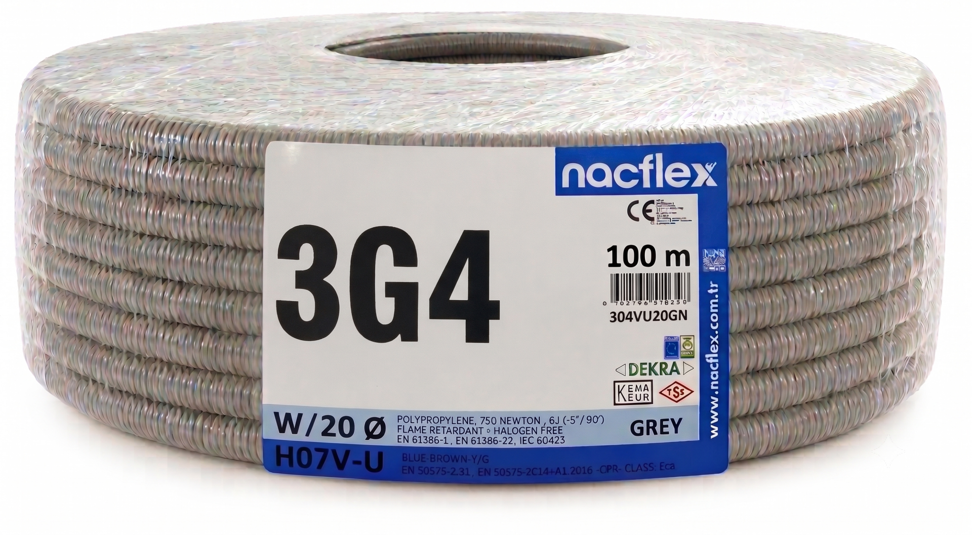 3X4 H07V-U + 20mm Ø SPİRAL BORULU KABLO (100M)