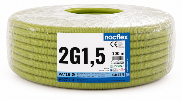 2X1.5 SUPERFLEX H07Z1-U HF + 16mm Ø ALEV YAYMAZ SPİRAL BORULU KABLO (100M)