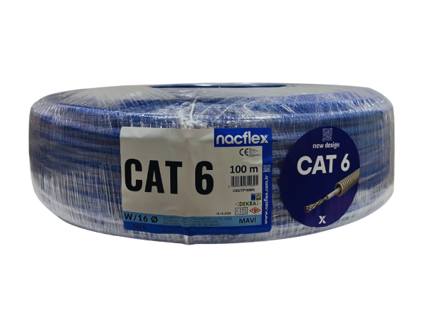 CAT6 23 AWG UTP + 16mm Ø SPİRAL BORULU KABLO (100M)
