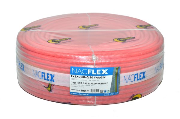 1X2X0.80+0.80 J-H(st)H YANGIN + 14mm SPİRAL BORULU KABLO (100M)