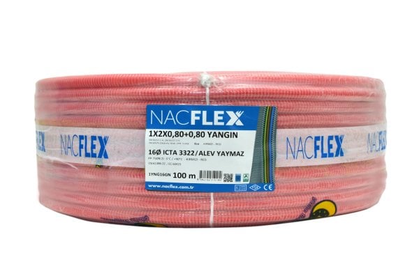 1X2X0.80+0.80 J-H(st)H YANGIN + 14mm SPİRAL BORULU KABLO (100M)