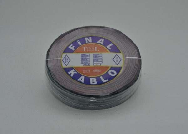 2X0.75 FİNAL SİYAH KIRMIZI KODLU KORDON 100m