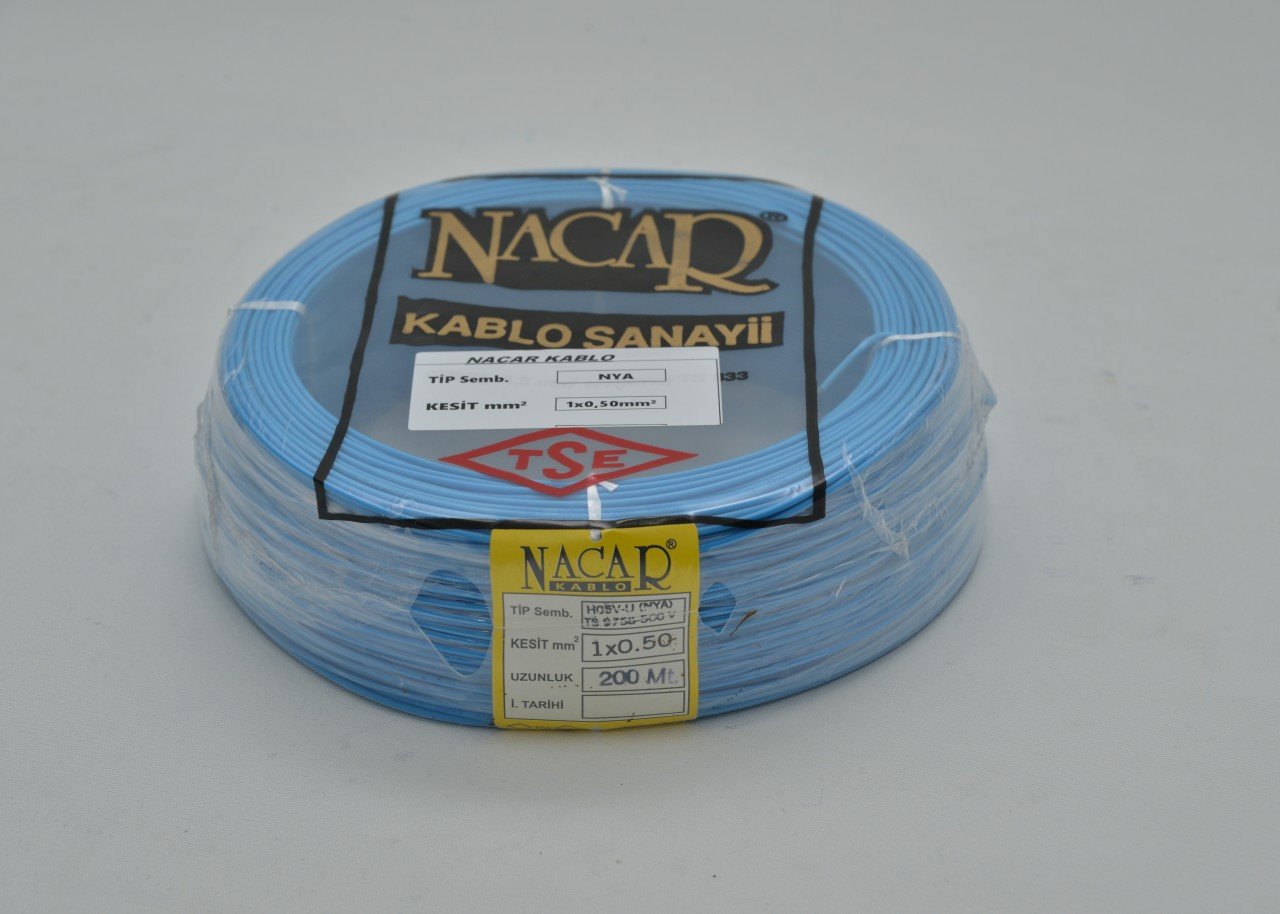 0.80 MONTAJ KABLO MAVİ (200 METRE)