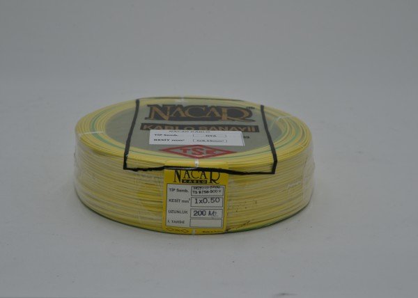 0.80 MONTAJ KABLO SARI-YEŞİL (200 METRE)
