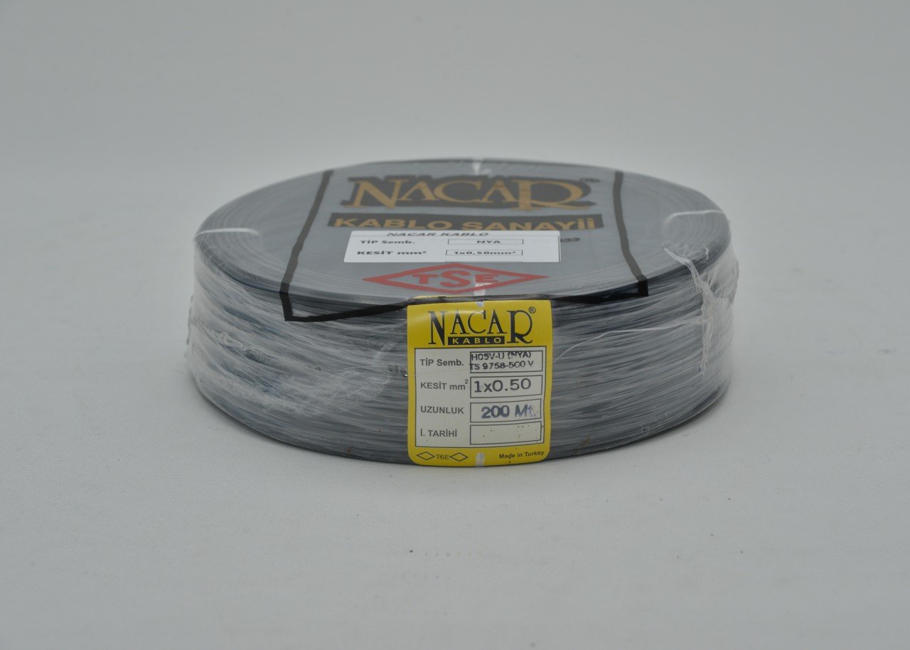 0.80 MONTAJ KABLO SİYAH (200 METRE)