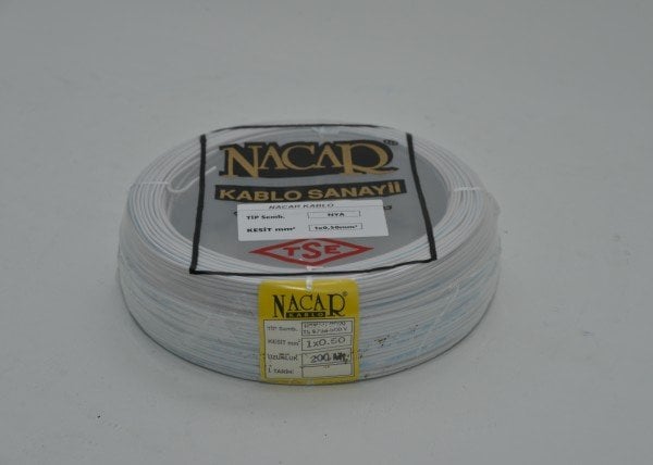 0.80 MONTAJ KABLO BEYAZ  (200 METRE)